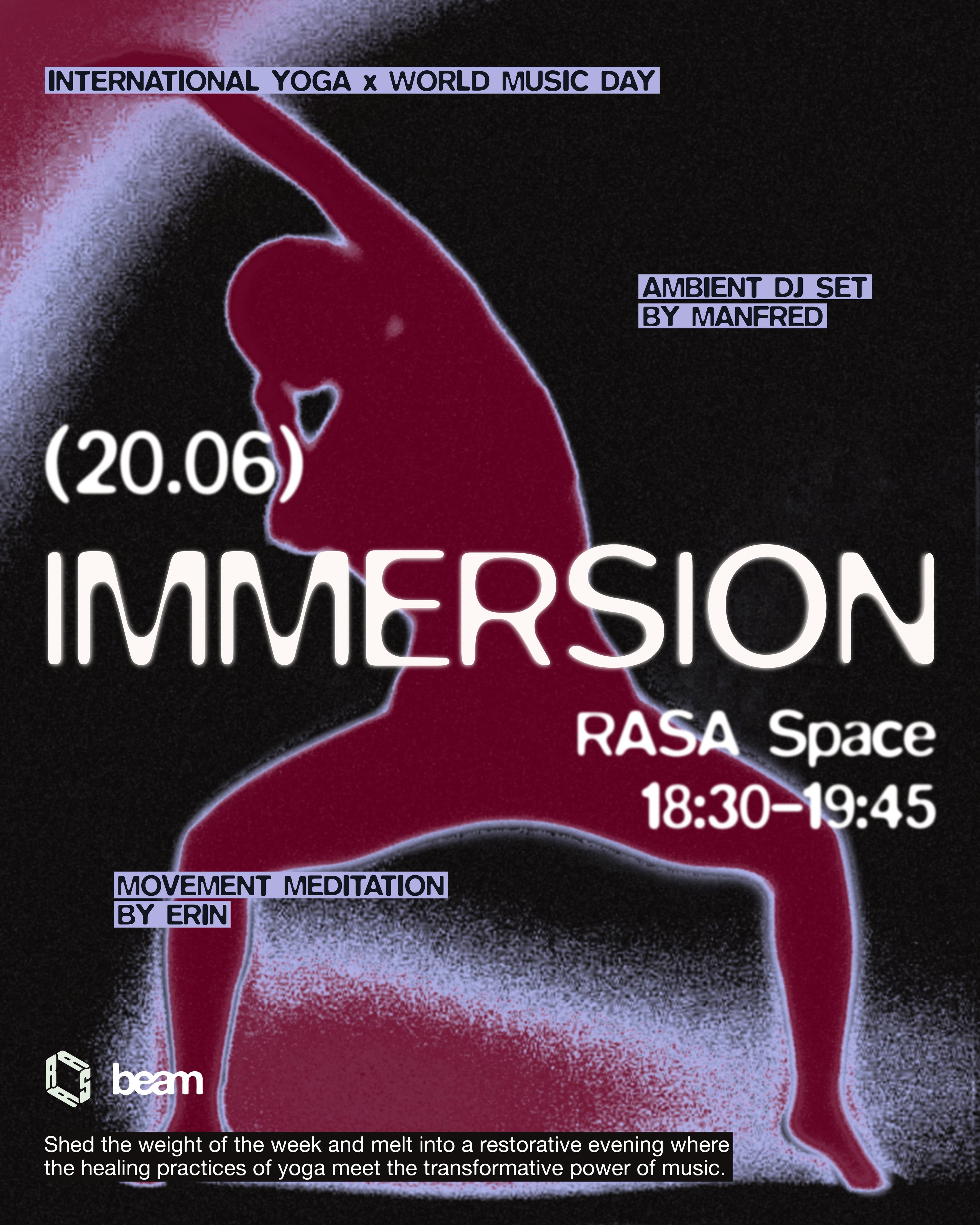 Image for beam immersion: International Yoga x World Music Day