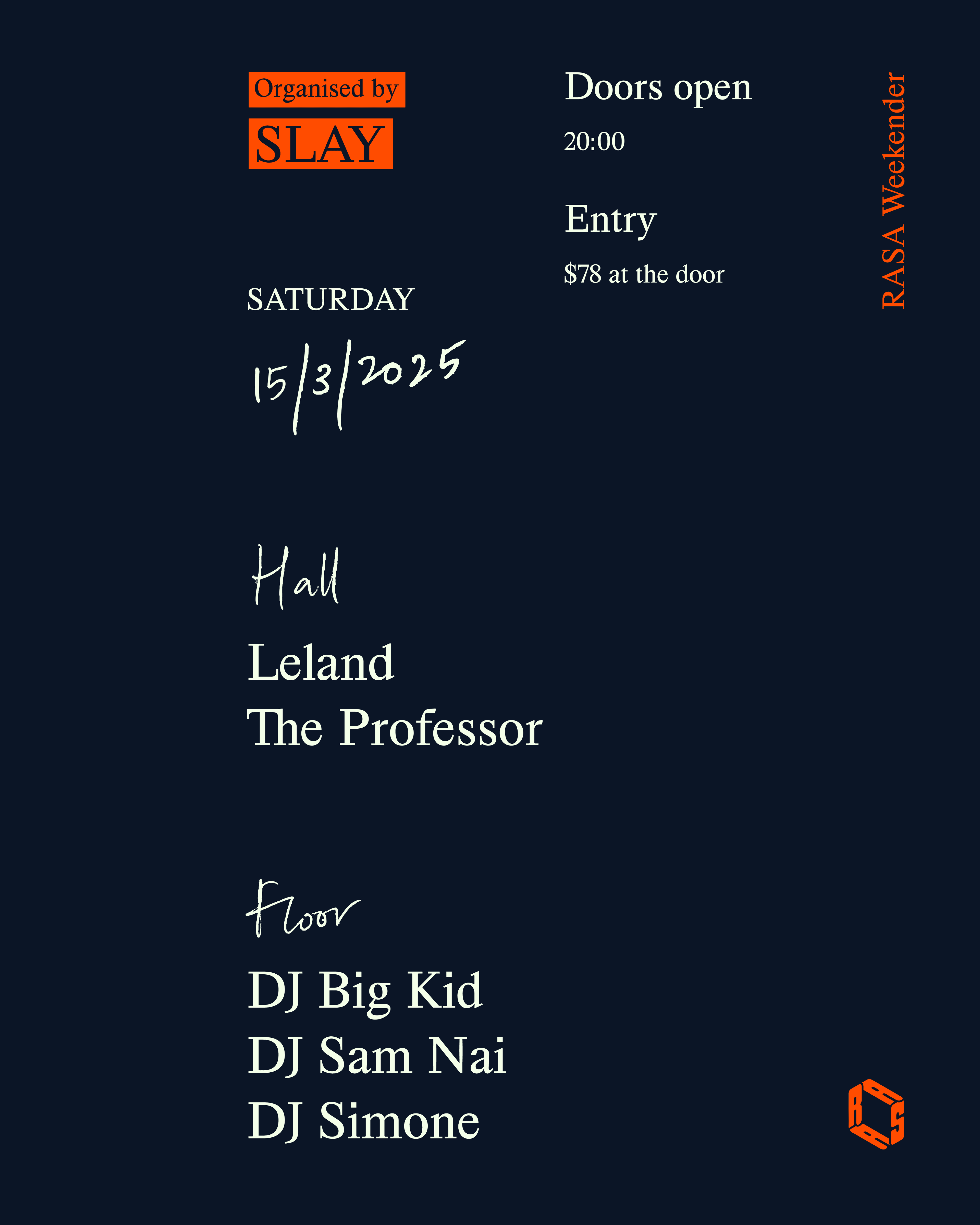 Image for SLAY presents RASA Wayang with DJ Simone