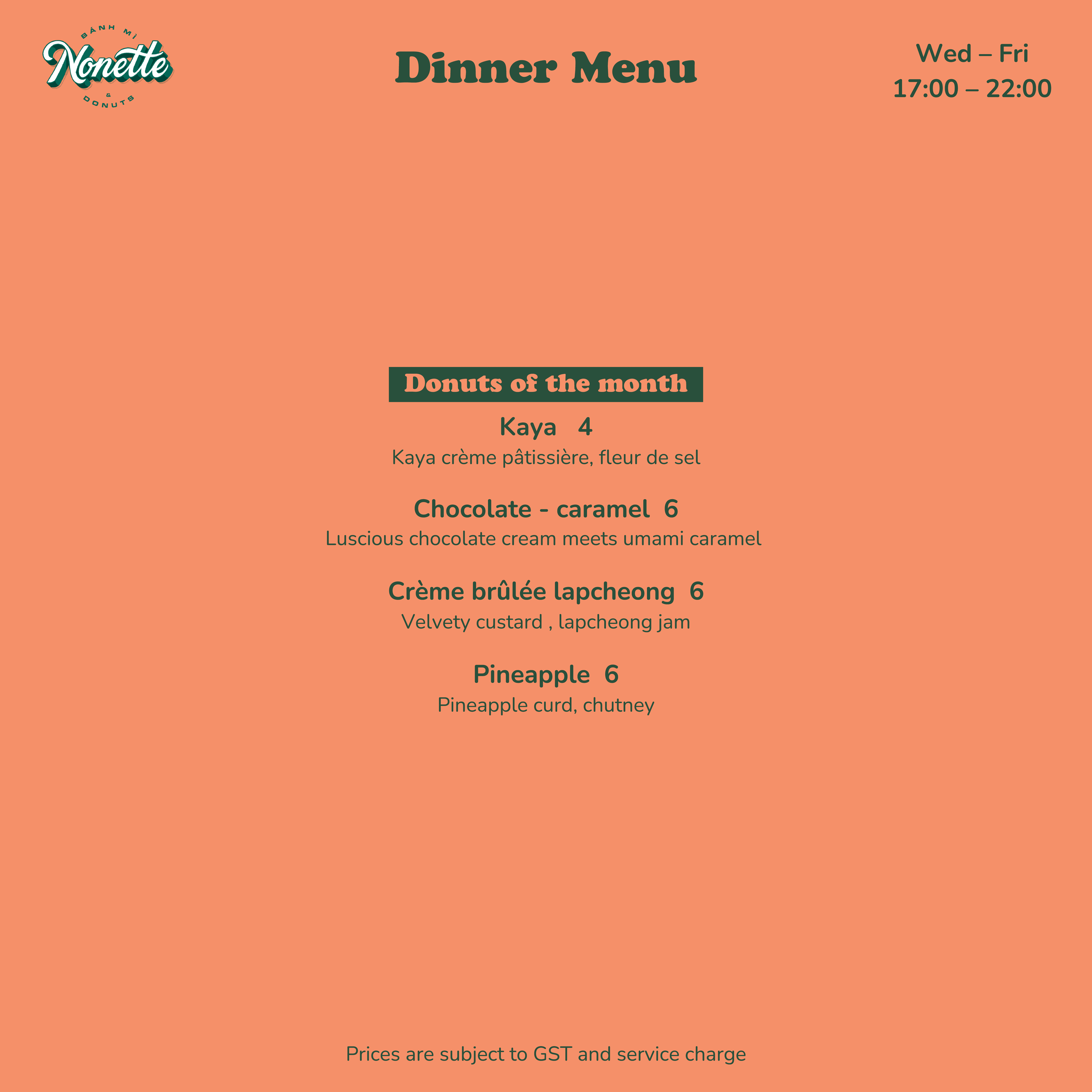 nonette dinner