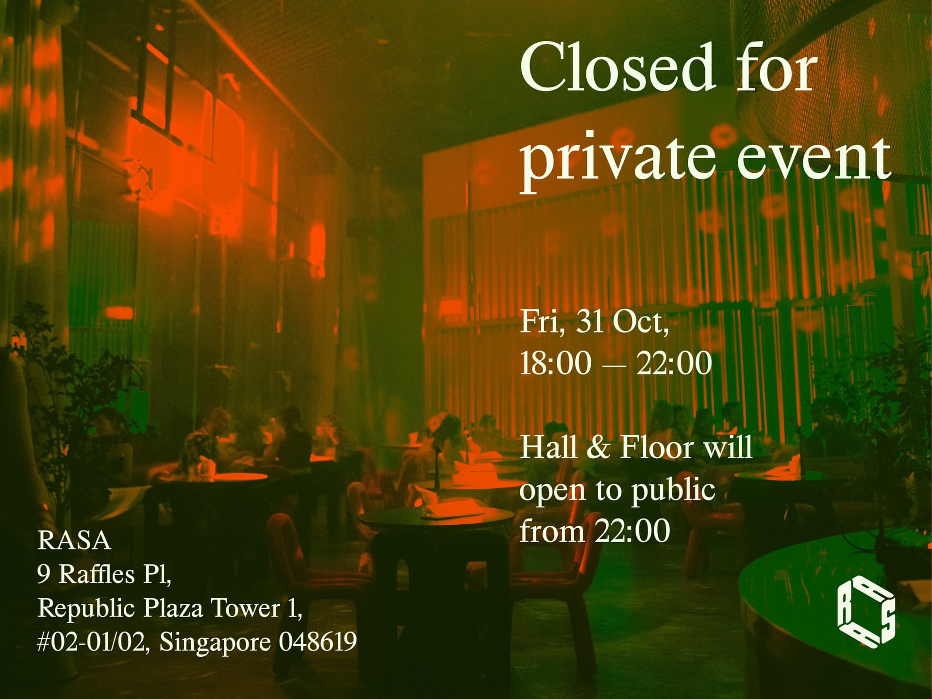 closed 31 oct