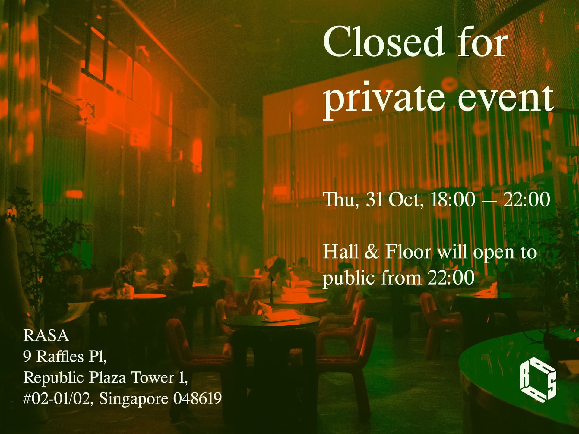 closed 31 oct